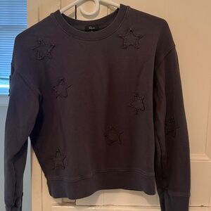 Rails charcoal gray Star Appliqué Crewneck Sweatshirt, XS